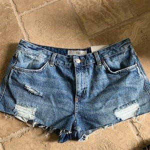 NWT Topshop Moto Denim Shorts